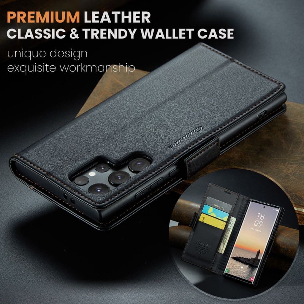 CASEME Samsung Galaxy S25 Ultra Plånboksfodral - Svart - Bild 5