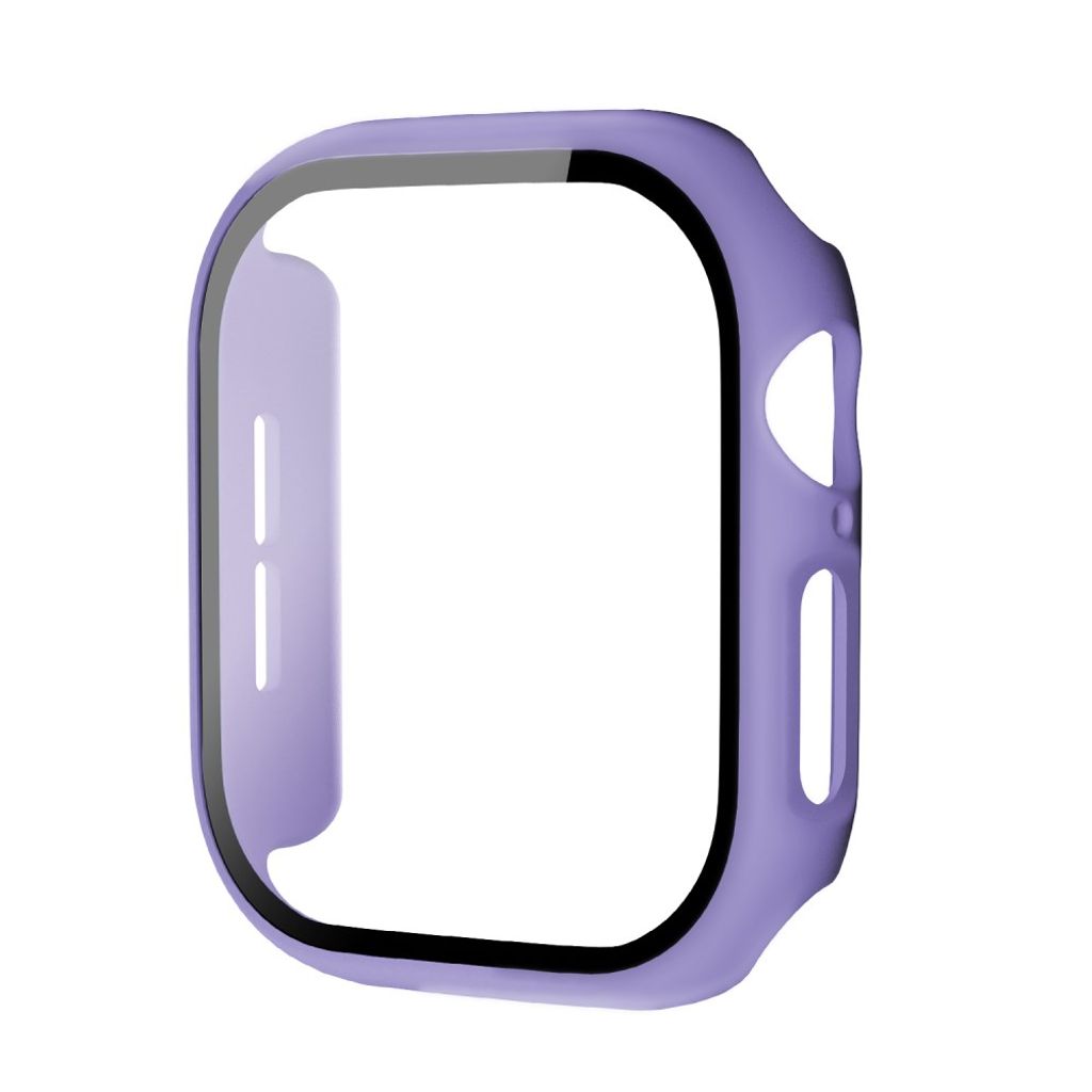 Apple Watch 12 42mm Skal med skärmskydd i härdat glas - Lila
