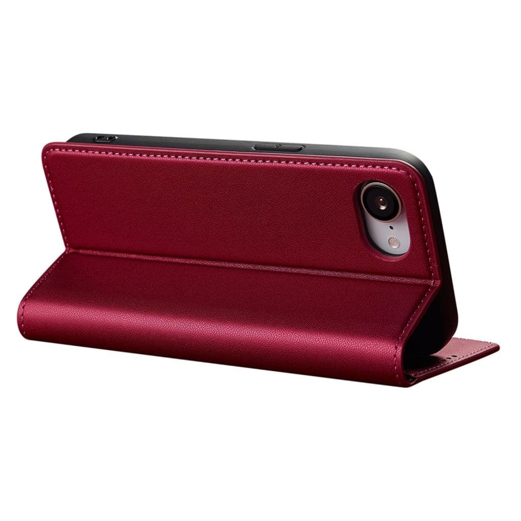 LC.IMEEKE iPhone 16e Plånboksfodral Stativ PU-läder – Röd - Bild 3