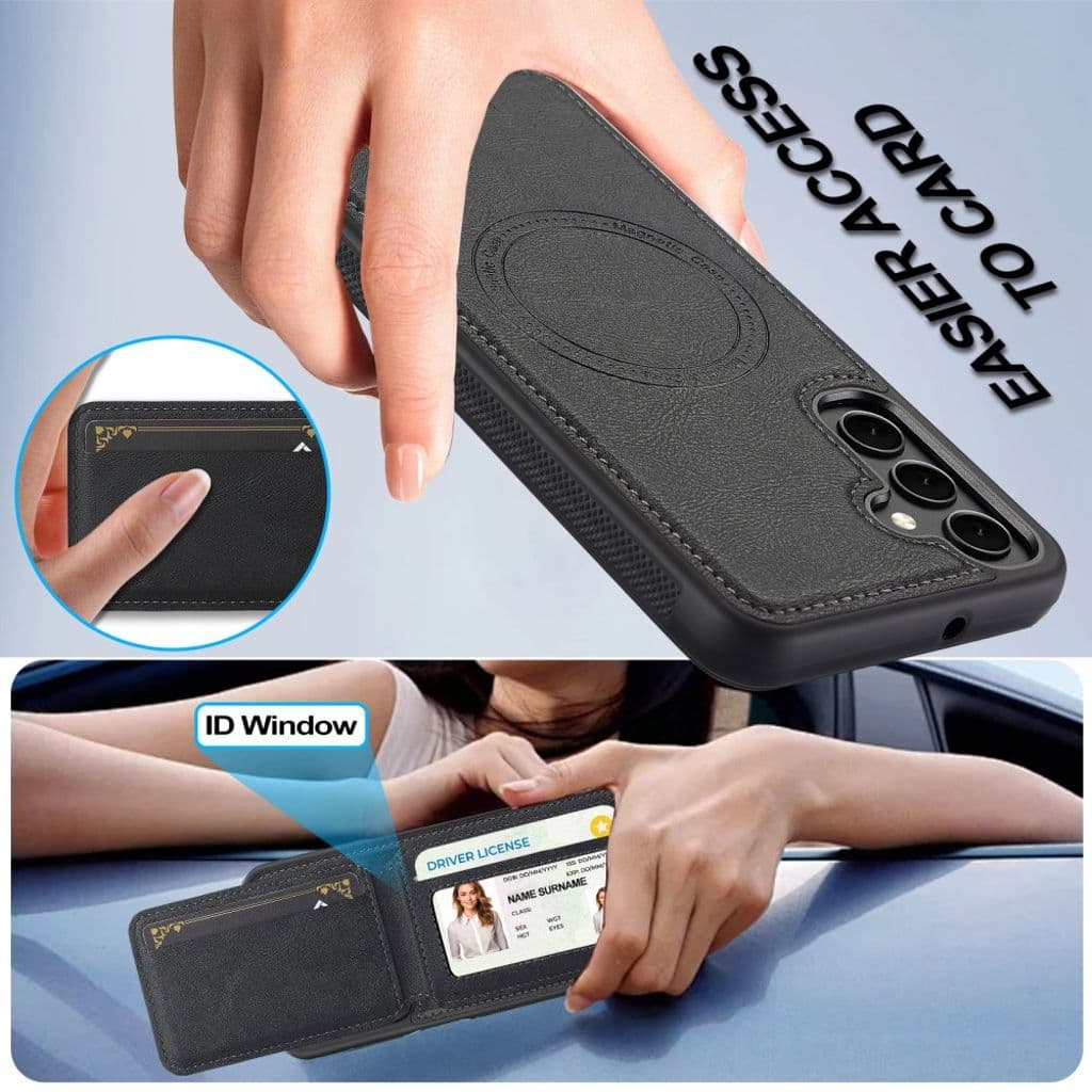 LC.IMEEKE Samsung Galaxy A17 5G Skal med MagSafe Plånbok - Svart - Bild 5