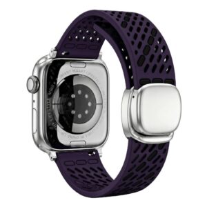 Apple Watch 42/41/40/38mm Armband med säkerhetsspänne - Lila/Svart