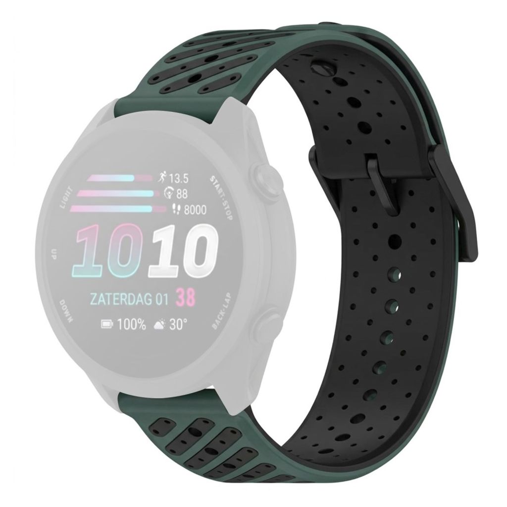 Garmin Forerunner 70/170/170 Music Silikonarmband - Grön/Svart