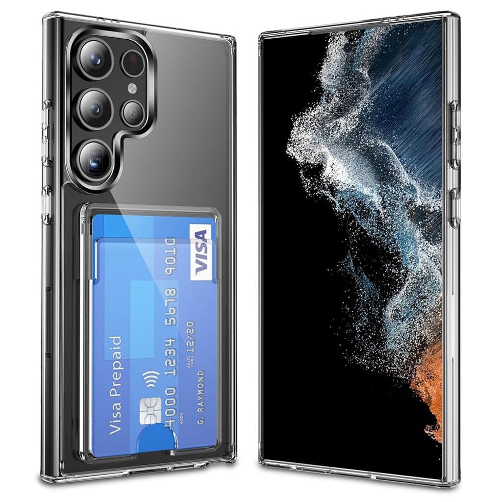 Samsung Galaxy S25 Ultra Mobilskal med Kortfack - Transparent