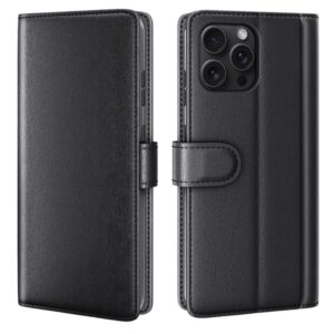 Taltech iPhone 16 Pro Max Fodral äkta läder - Svart