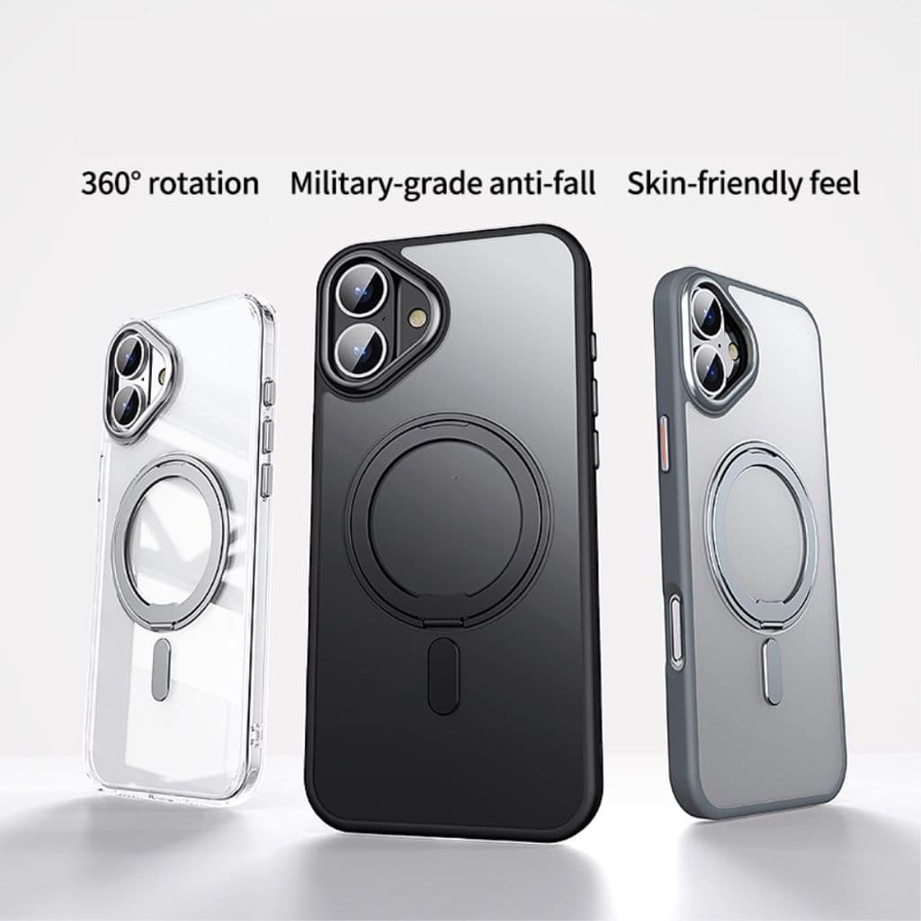 iPhone 16 Plus Skal med stativ - Svart - Bild 2