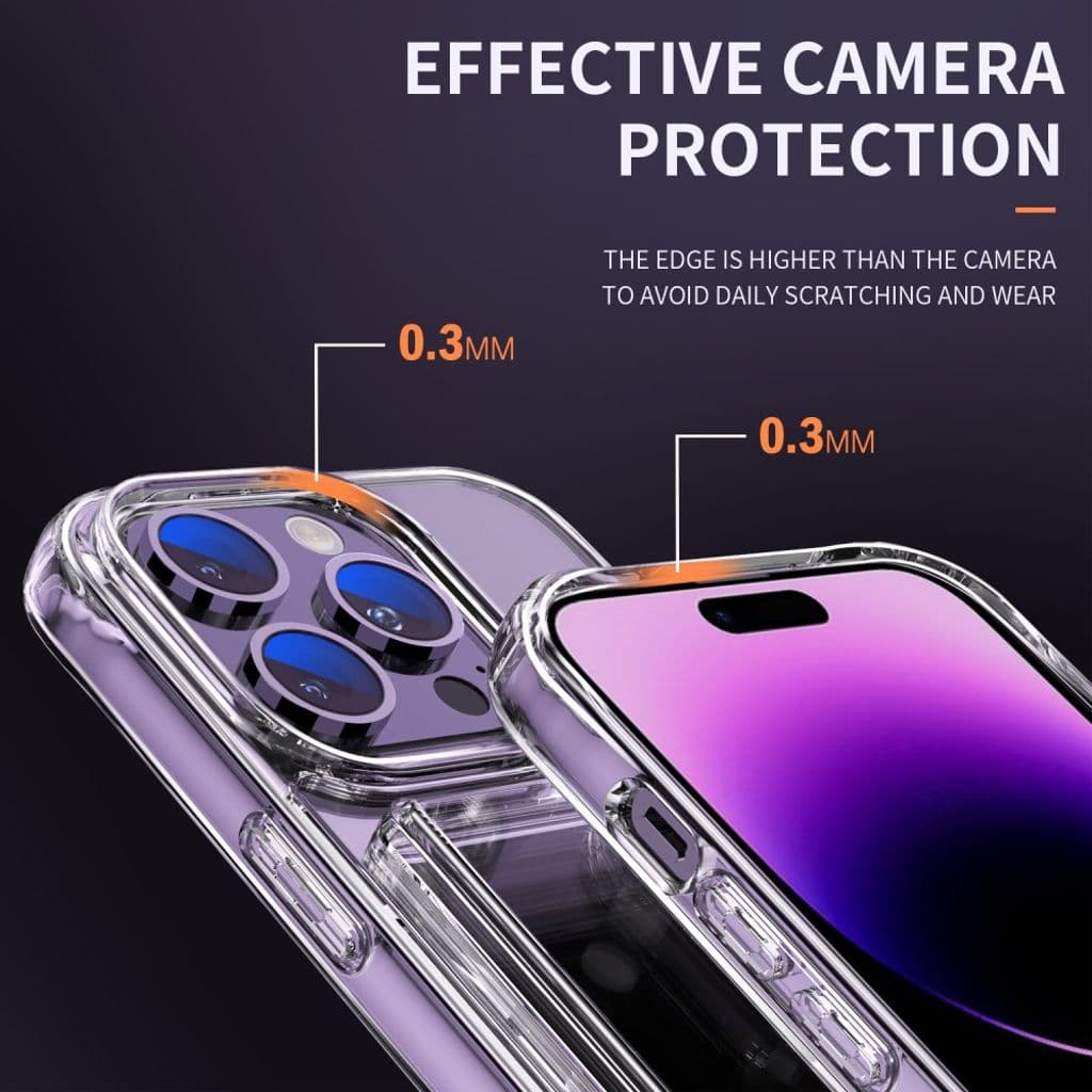 iPhone 14 Pro Plånboksskal Korthållare Stötsäker - Transparent - Bild 3