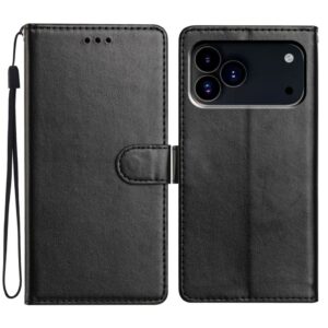 Plånboksfodral med ställ i PU-läder till iPhone 18 Pro/17 Pro - Svart