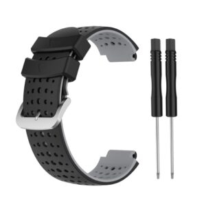Garmin Forerunner 735XT/620/630/220/230/238 Tvåfärgat Klockarmband - Svart/Grå