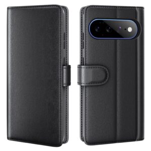 Google Pixel 11 Pro XL Plånboksfodral äkta läder - Svart