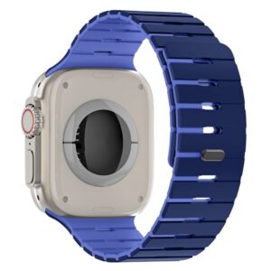 Apple Watch 49/46/44/42mm Tvåfärgat Silikonarmband - Blå