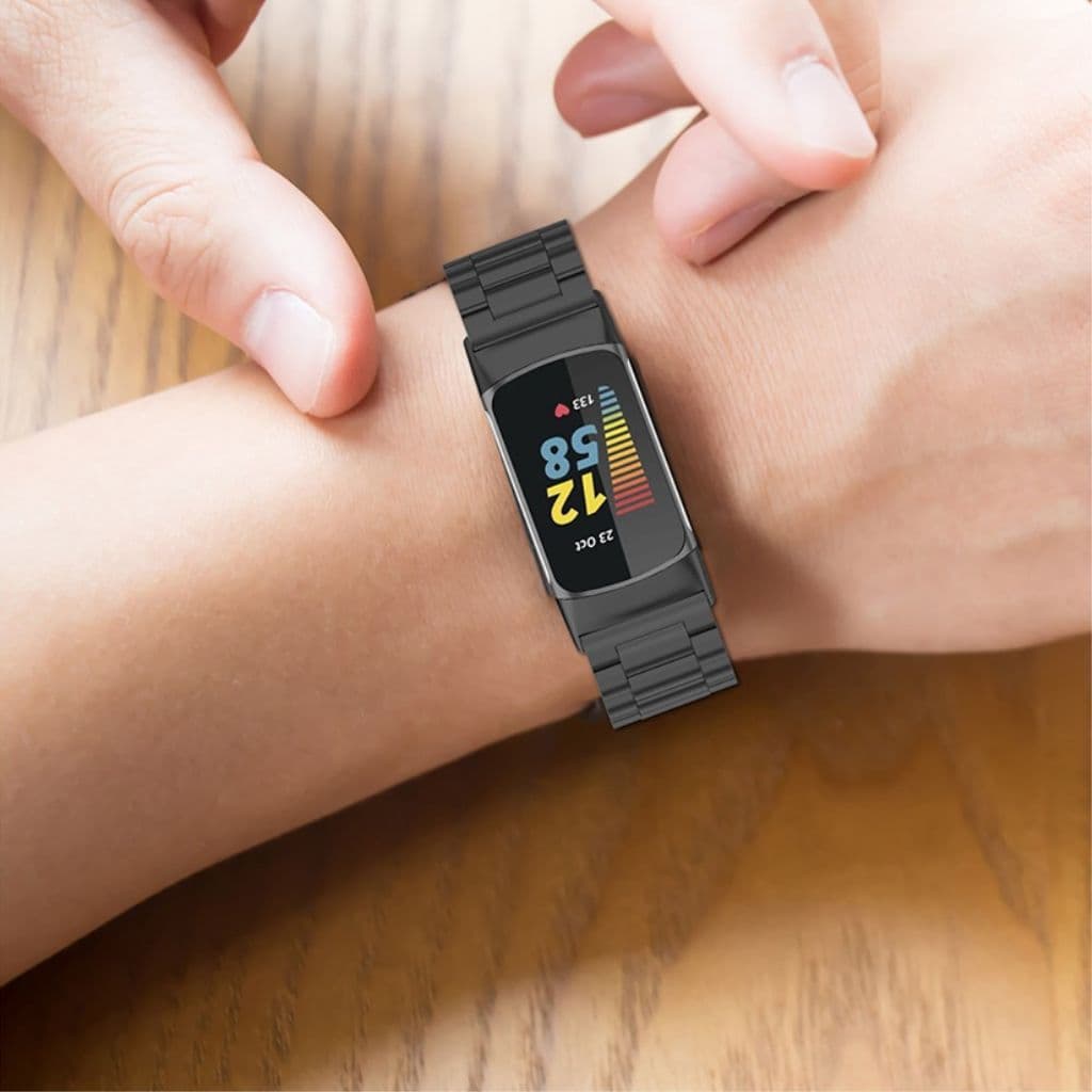 Fitbit Charge 6/5 Klockarmband i rostfritt stål - Guld - Bild 6