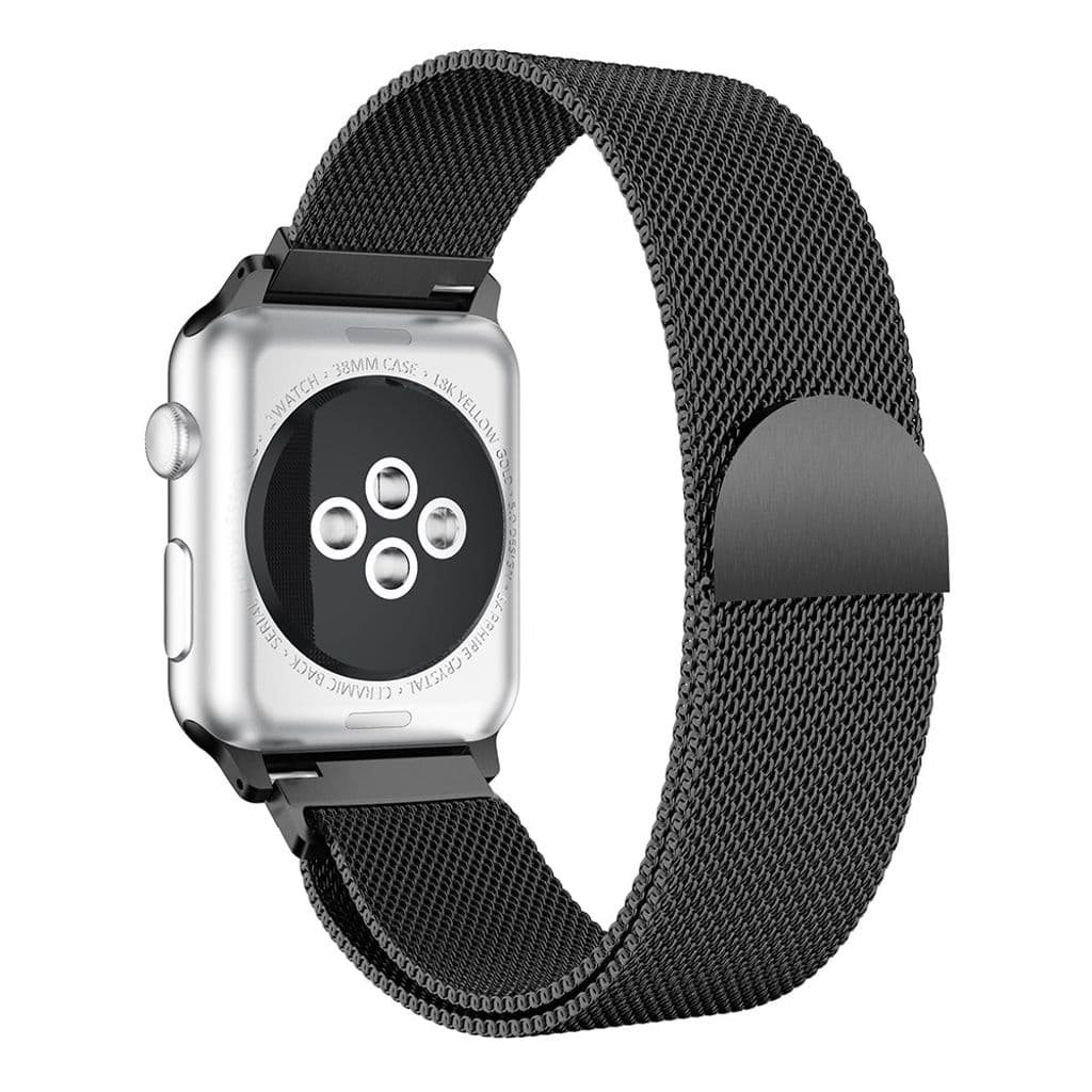 Apple Watch 42/44/46/49mm Klockarmband Milanese - Svart