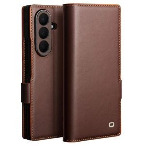 QIALINO Samsung Galaxy Z Fold8 Ultra Plånboksfodral i äkta läder - Brun