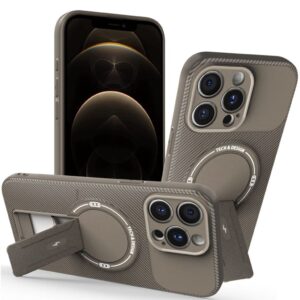 iPhone 12 Pro Skal med Stativ - Brun