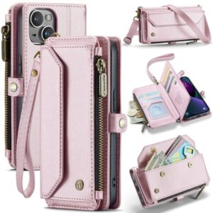 iPhone 13 Plånboksfodral Korthållare - Rosa