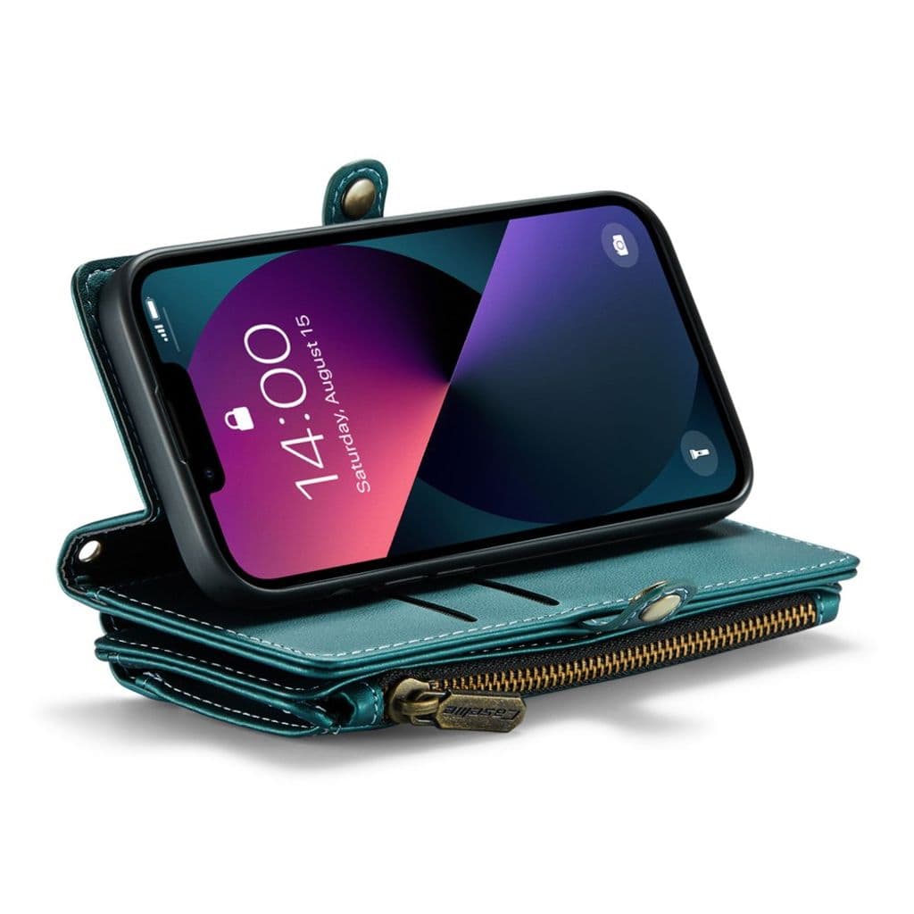 iPhone 13 Plånboksfodral Korthållare - Grön - Bild 3