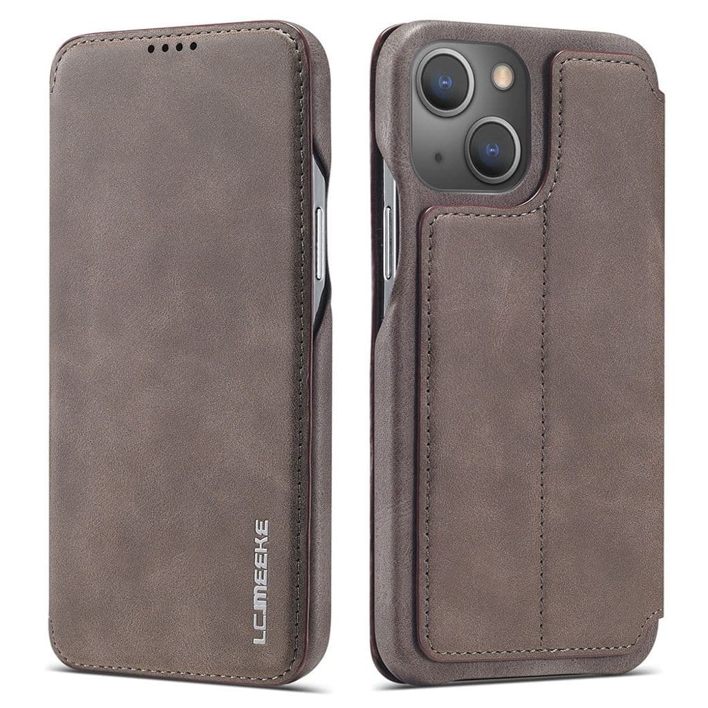 LC.IMEEKE iPhone 13 Mini Plånboksfodral Korthållare – Kaffe