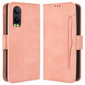 OnePlus Nord CE4 Lite / Oppo K12x Plånboksfodral + korthållare – Rosa