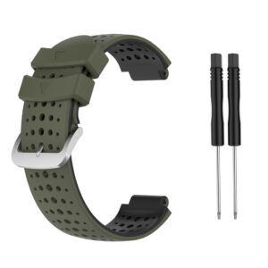 Garmin Forerunner 735XT/620/630/220/230/238 Tvåfärgat Klockarmband - Grön/Svart