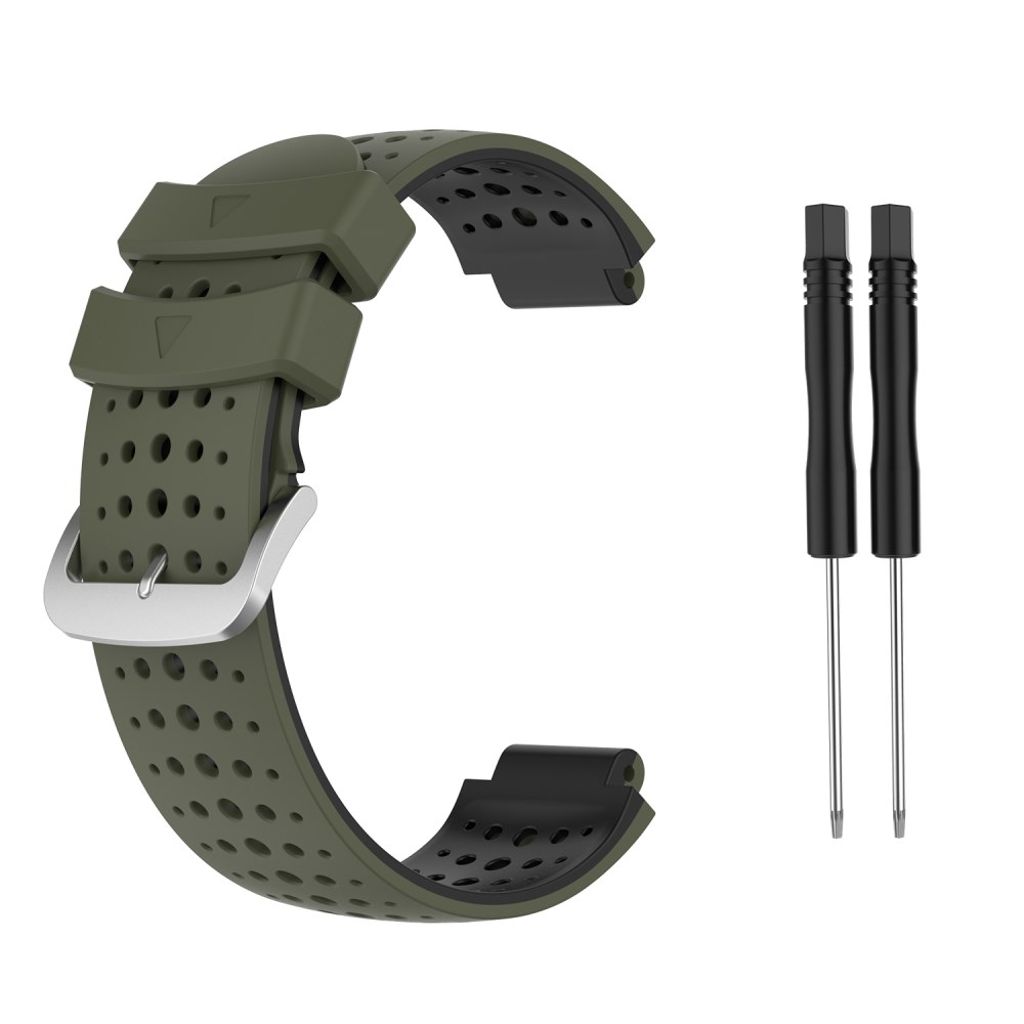 Garmin Forerunner 735XT/620/630/220/230/238 Tvåfärgat Klockarmband - Grön/Svart