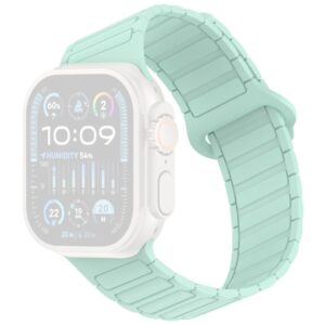 Apple Watch 49/46/44/42mm Silikonarmband med magnetisk loop - Mint
