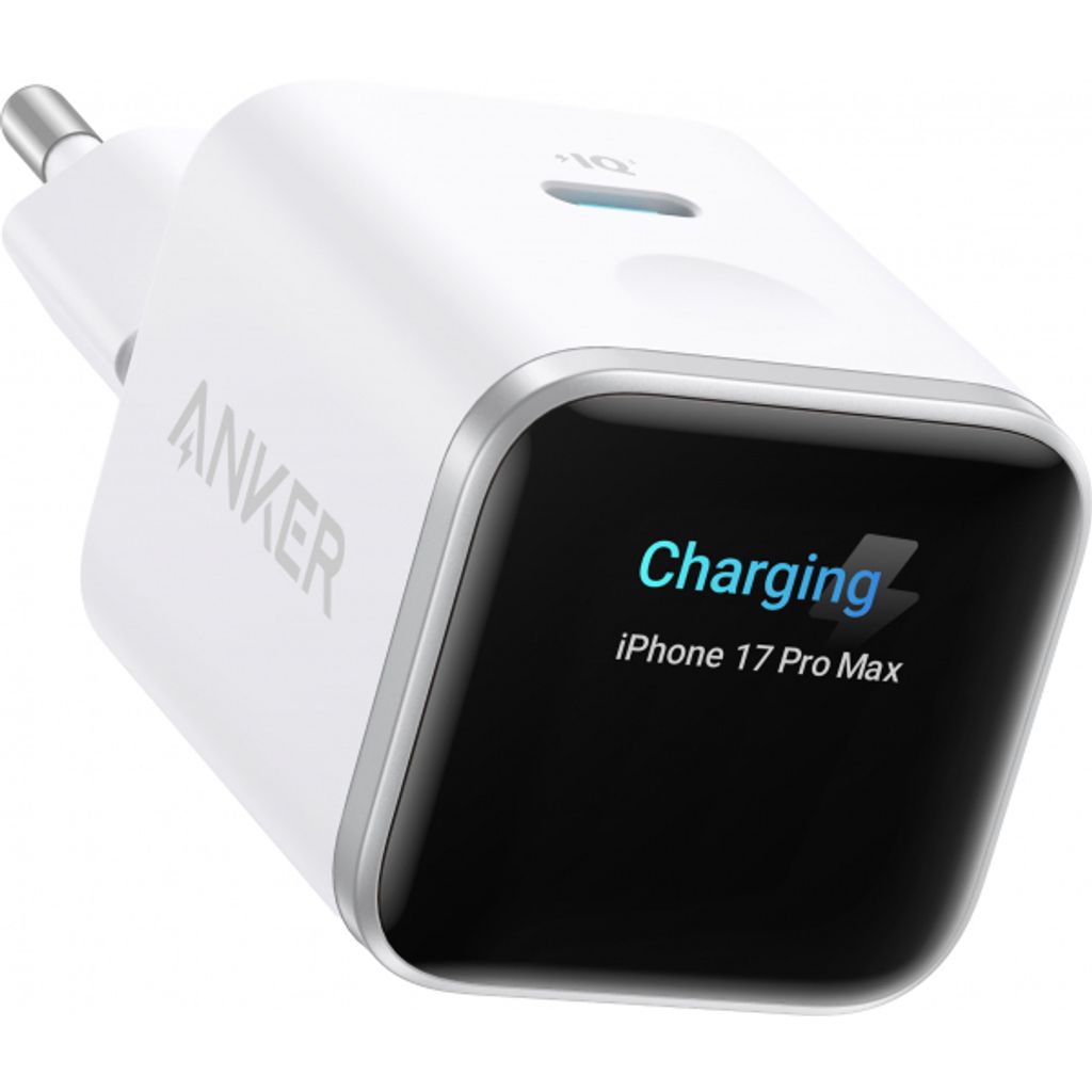 Anker Nano Display väggladdare 45W USB-C - Vit