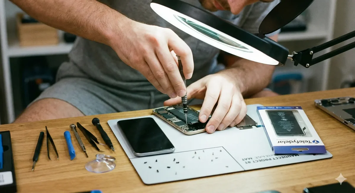 Reparation av mobiltelefon